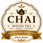 Premium Chai spiced tea label representing authentic Indian-inspired organic loose-leaf chai tea with warming aromatic spices. ________________________________________