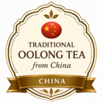 Premium Oolong Tea badge representing traditional semi-oxidized loose leaf tea.