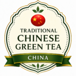 Traditional Chinese Green Tea badge representing premium organic loose-leaf green tea from China.