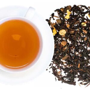 Autumn Spiced Pumpkin, with white tea cup and saucer